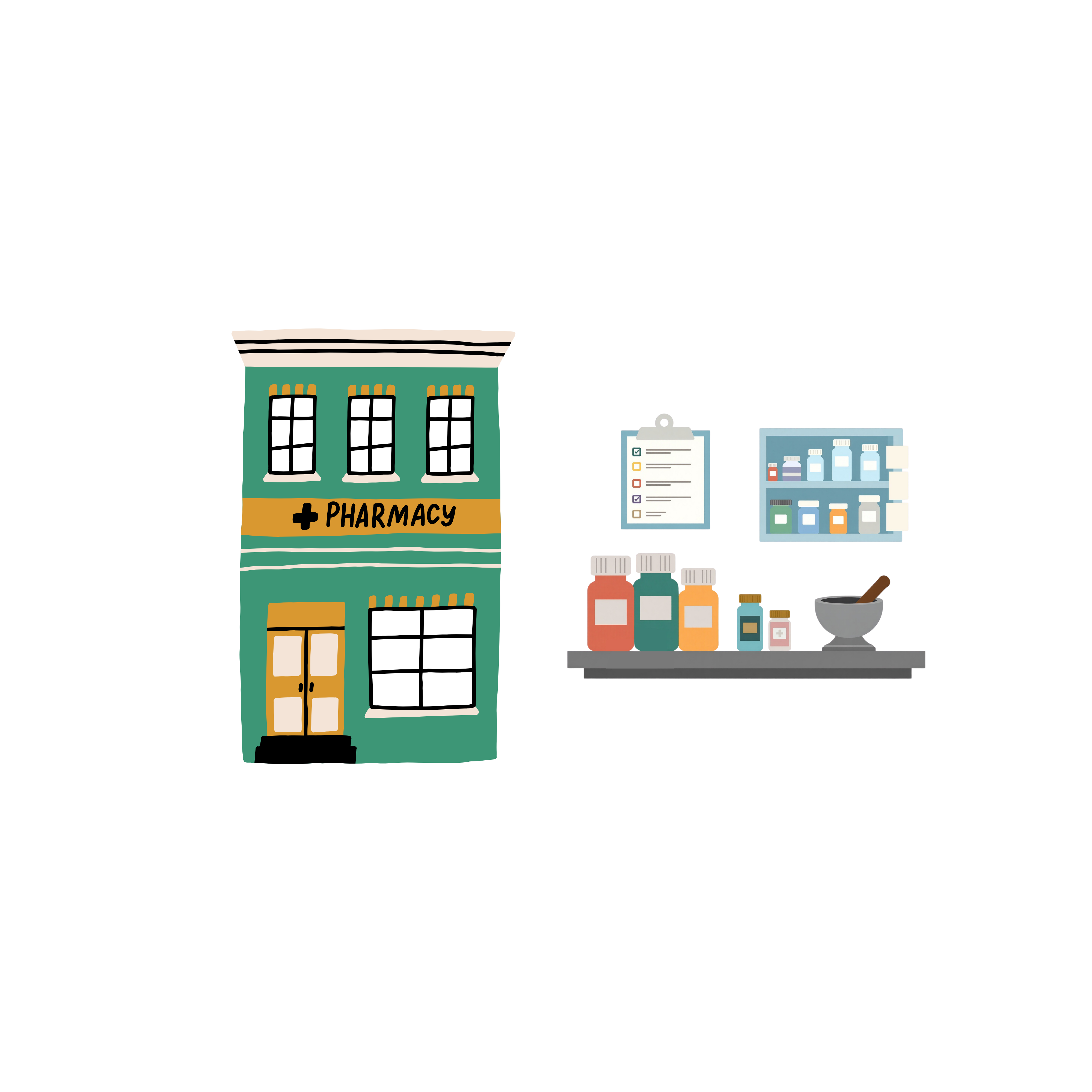 Farmacy department illustration